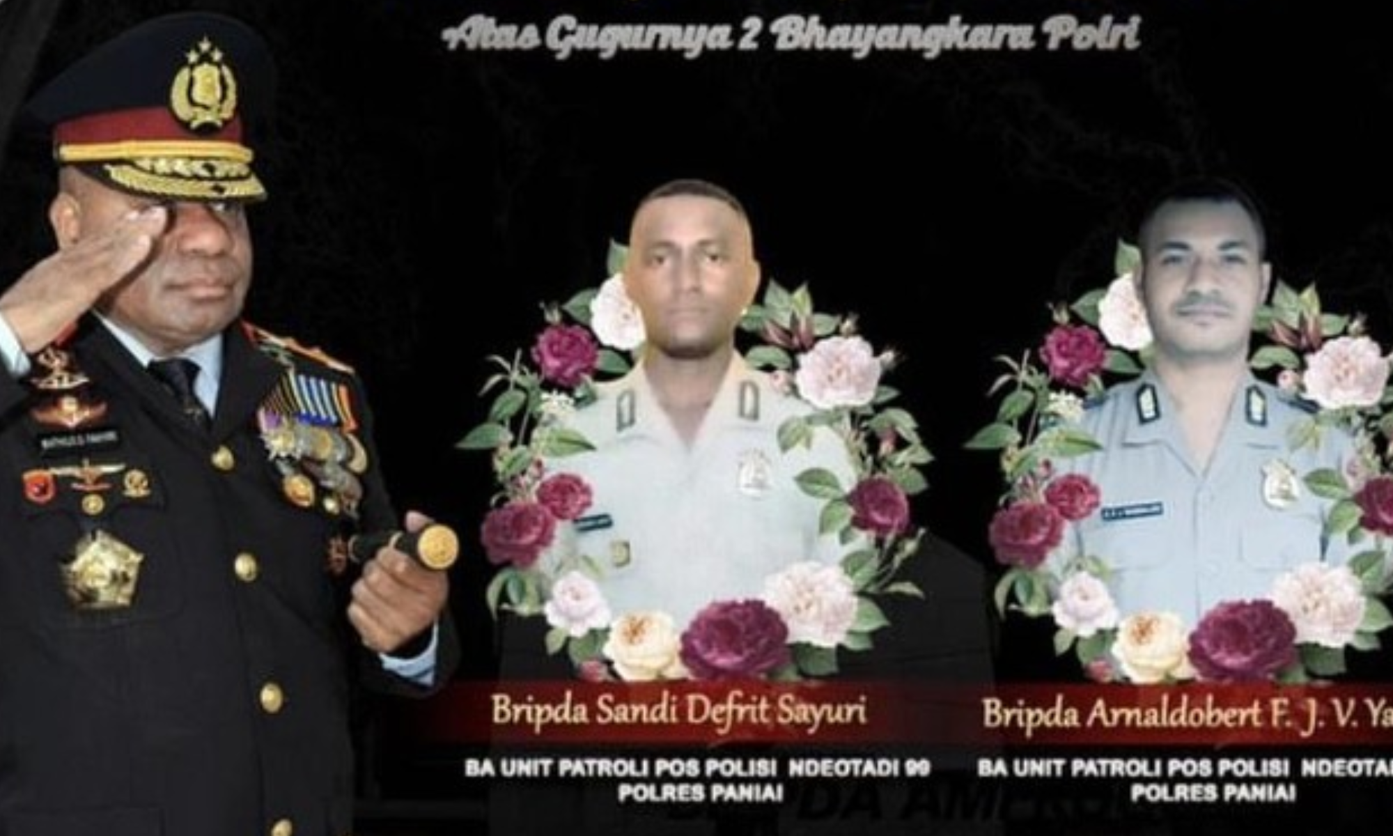 Papua kembali berduka 2 anggota Polri Gugur di Medan Tugas