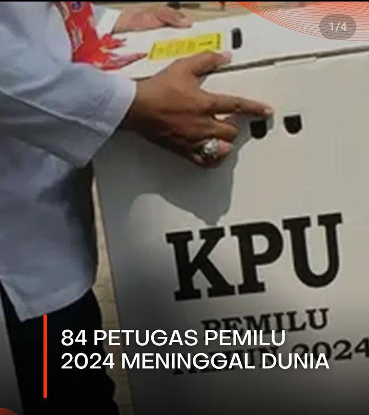 Sebanyak 84 Petugas Pemilu 2024 Meninggal Dunia, Kok Bisa?