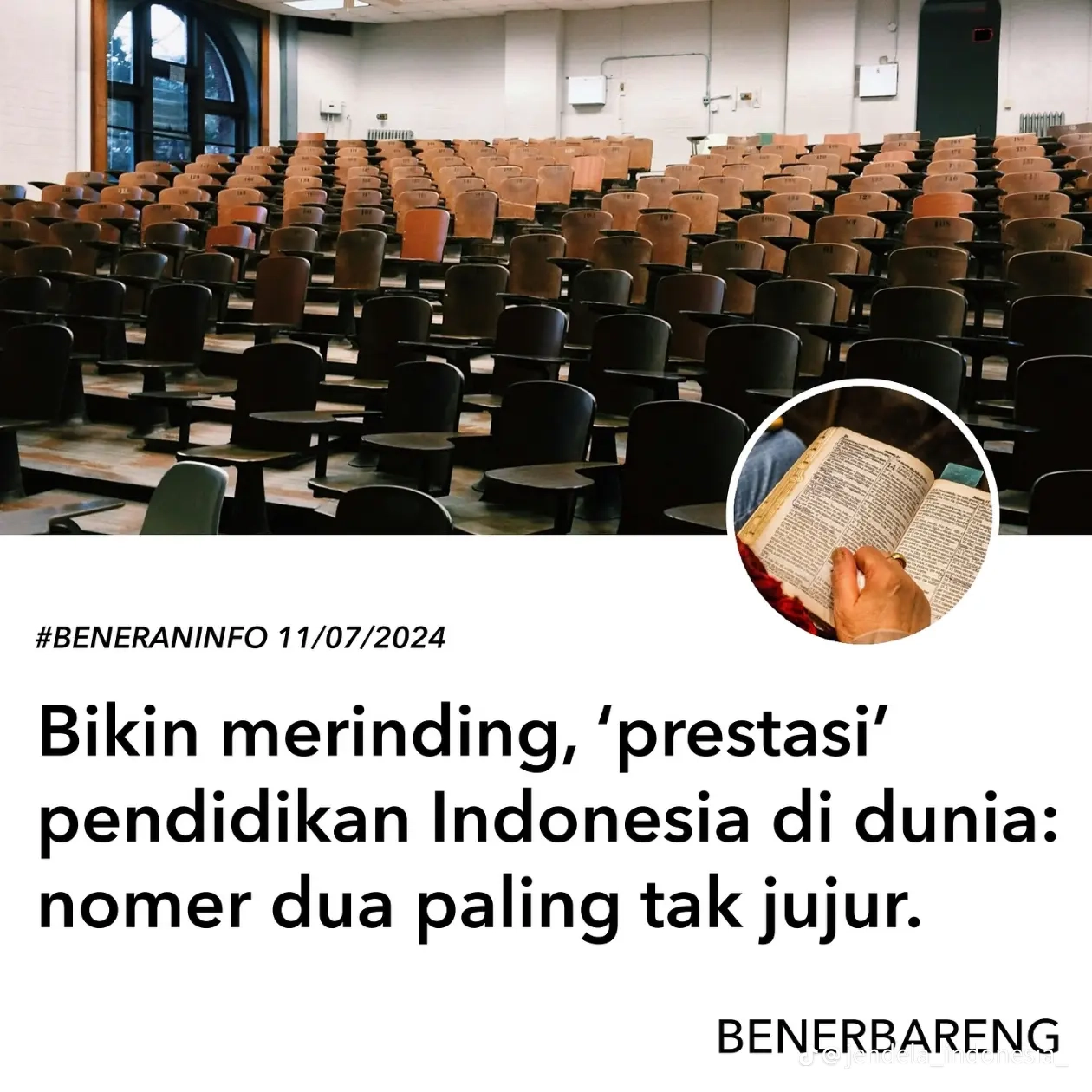 Parah! Indonesia Peringkat Kedua dalam Ketidakjujuran Akademik di Dunia: 16,73% Mahasiswa Terlibat