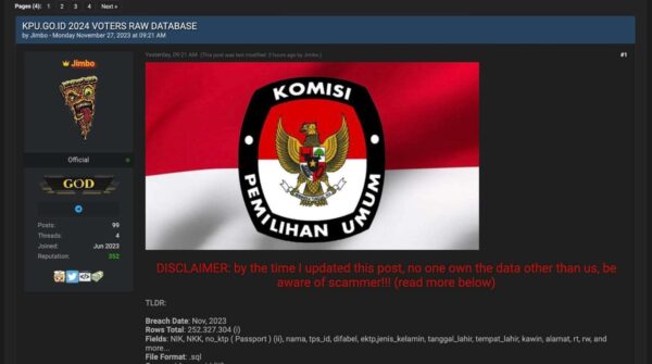 Situs KPU Kena Hack, 204 Juta Data Pemilih Bocor