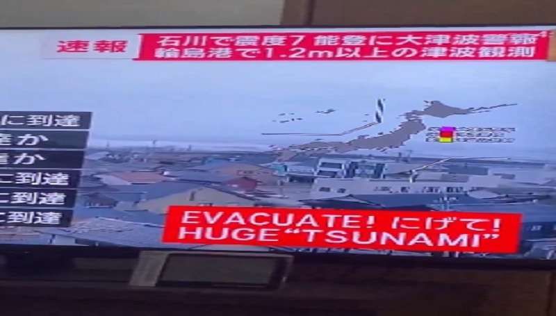 Gempa Ishikawa, Otoritas Jepang Keluarkan Peringatan Tsunami