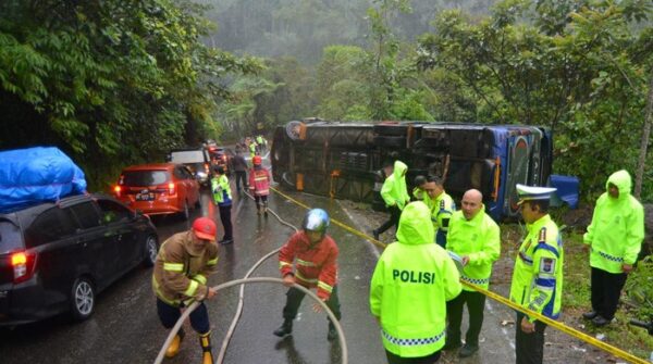 Polisi Belum Tetapkan Tersangka Kasus Bus ALS Terbalik di Sumbar