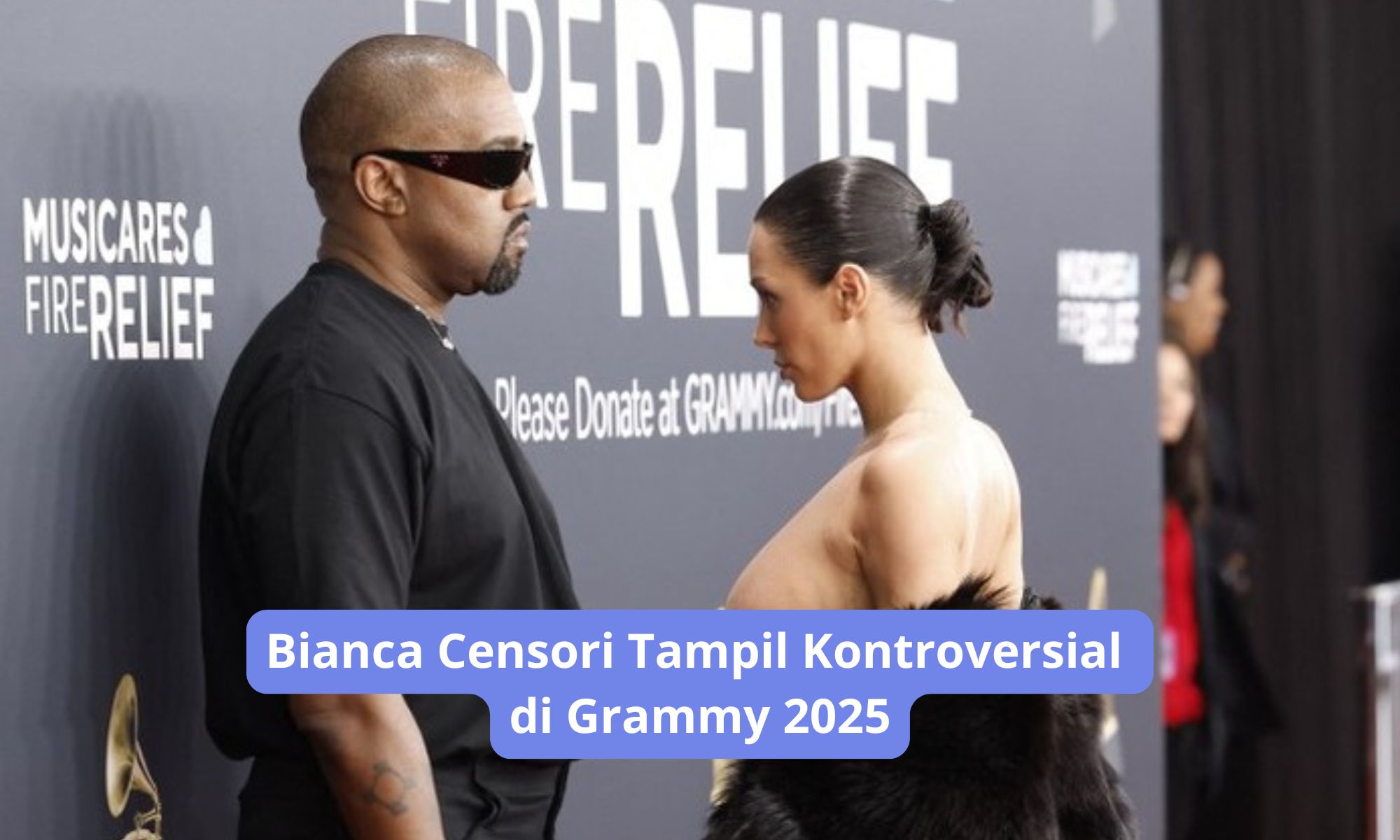 Bianca Censori Tampil Kontroversial di Grammy 2025, Kanye West Kena Tegur