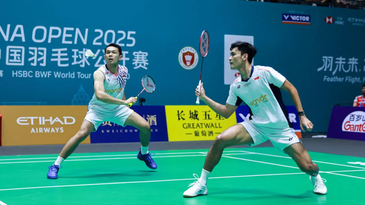 Fajar/Fikri juara China Open 2025, bulu tangkis Indonesia, BNI PBSI, ganda putra Indonesia