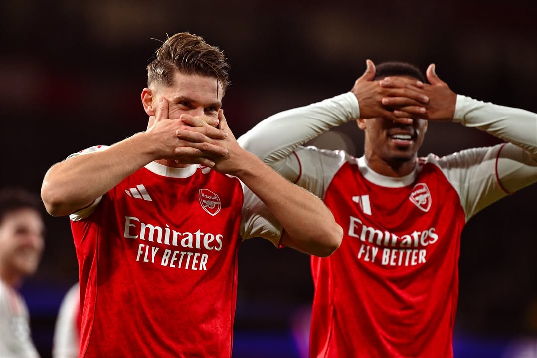 Selebrasi Gyökeres dan Gabriel dalam Kemenangan Arsenal